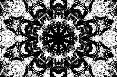 Dekoratif siyah beyaz arka plan. Mandala deseni.