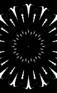 Siyah ve beyaz süslemeli arka plan. Mandala deseni.