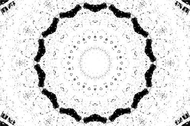 Dekoratif siyah beyaz arka plan. Mandala deseni.