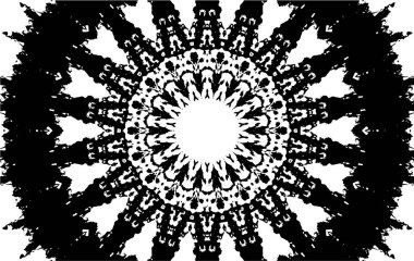 Soyut geometrik şekilli kusursuz siyah ve beyaz desenler