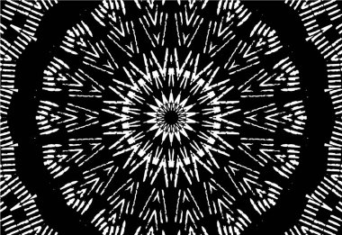 Siyah ve beyaz süslemeli arka plan. Mandala deseni.