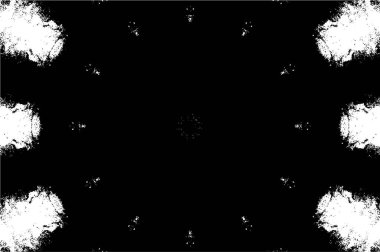 Kaleydoskopik desenli süslemeli siyah beyaz arkaplan