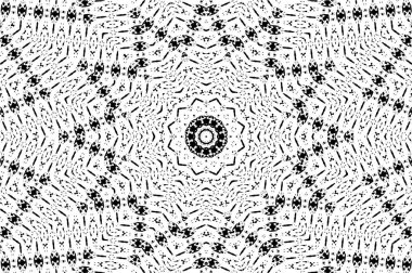 Siyah ve beyaz süslemeli arka plan. Mandala deseni.