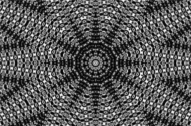Siyah ve beyaz süslemeli arka plan. Mandala deseni.