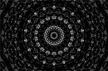 Siyah ve beyaz süslemeli arka plan. Mandala deseni.