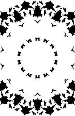 Siyah ve beyaz süslemeli arka plan. Mandala deseni.