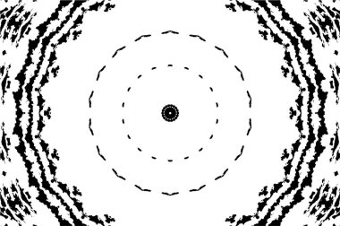 Siyah ve beyaz süslemeli arka plan. Mandala deseni.