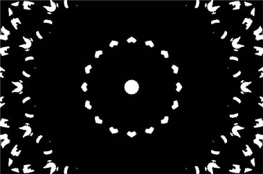 Siyah ve beyaz süslemeli arka plan. Mandala deseni.