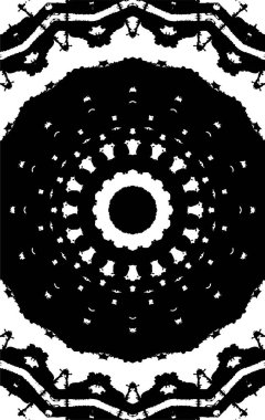 Siyah ve beyaz süslemeli arka plan. Mandala deseni.