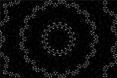 Dekoratif siyah beyaz arka plan. Mandala deseni.