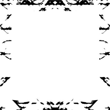 Beyaz arkaplanda grunge kare çerçeve, vektör illüstrasyonu.