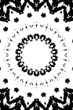 Siyah ve beyaz süslemeli arka plan. Mandala deseni.