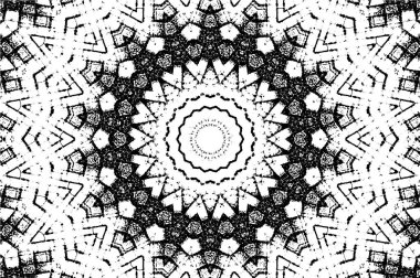 Siyah ve beyaz süslemeli arka plan. Mandala deseni.