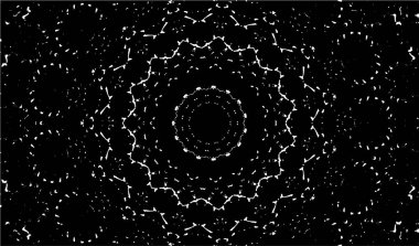 Siyah ve beyaz süslemeli arka plan. Mandala deseni.