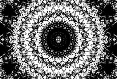 Soyut geometrik şekilli kusursuz siyah ve beyaz desenler