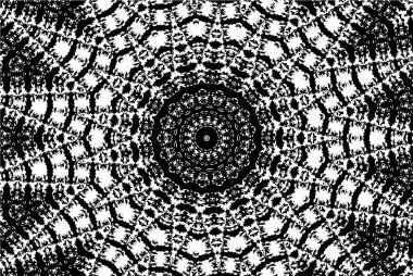 Dekoratif siyah beyaz arka plan. Mandala deseni.