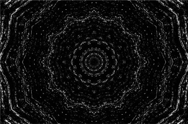 Kaleydoskopik desenli süslemeli siyah beyaz arkaplan