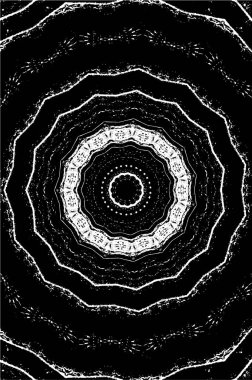 Siyah ve beyaz süslemeli arka plan. Mandala deseni.