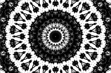 Siyah ve beyaz süslemeli arka plan. Mandala deseni.