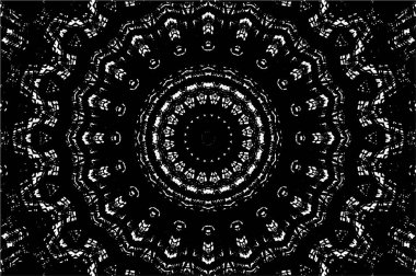 Siyah ve beyaz süslemeli arka plan. Mandala deseni.