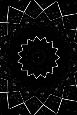 Siyah ve beyaz süslemeli arka plan. Mandala deseni.