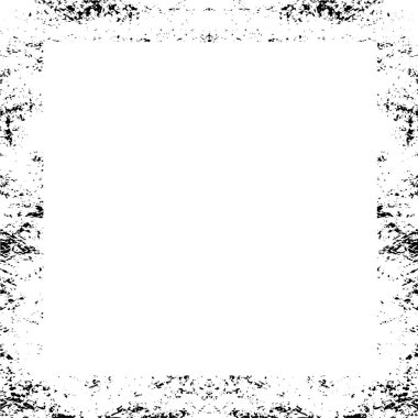 Soyut grunge çerçeve. Siyah ve beyaz arkaplan şablonu.