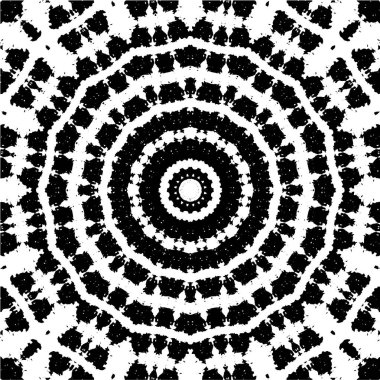 Kaleydoskopik desenli süslemeli siyah beyaz arkaplan