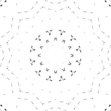 Siyah ve beyaz süslemeli arka plan. Mandala deseni.