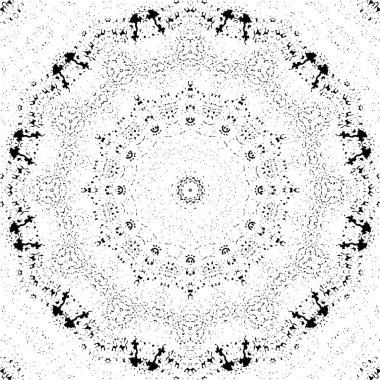 Siyah ve beyaz süslemeli arka plan. Mandala deseni.