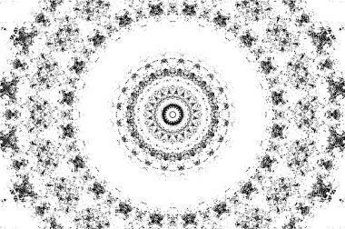 Siyah ve beyaz süslemeli arka plan. Mandala deseni.