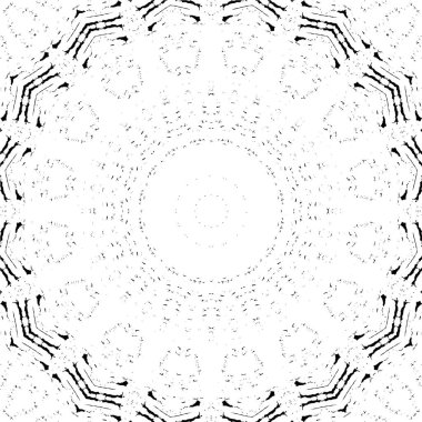 Kaleydoskopik desenli siyah ve beyaz süs arkaplanı