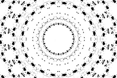 Siyah ve beyaz süslemeli arka plan. Mandala deseni.