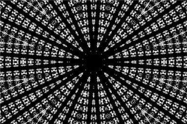 Siyah ve beyaz süslemeli arka plan. Mandala deseni.