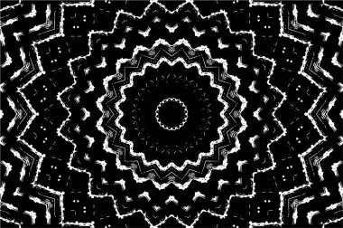 Siyah ve beyaz süslemeli arka plan. Mandala deseni.