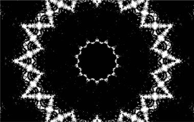 Kaleydoskopik desenli süslemeli siyah beyaz arkaplan