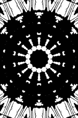 Siyah ve beyaz süslemeli arka plan. Mandala deseni.
