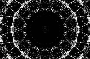 Dekoratif siyah beyaz arka plan. Mandala deseni.