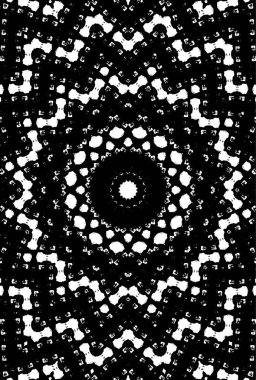Siyah ve beyaz süslemeli arka plan. Mandala deseni.