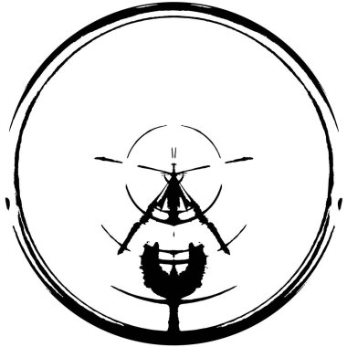 Siyah ve beyaz arka plan yuvarlak 