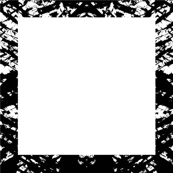 Grunge Quadratrahmen Auf Weißem Hintergrund Vektorillustration — Stockvektor