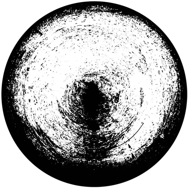 Монохромний Абстрактний Гранжевий Круглий Візерунок — стоковий вектор