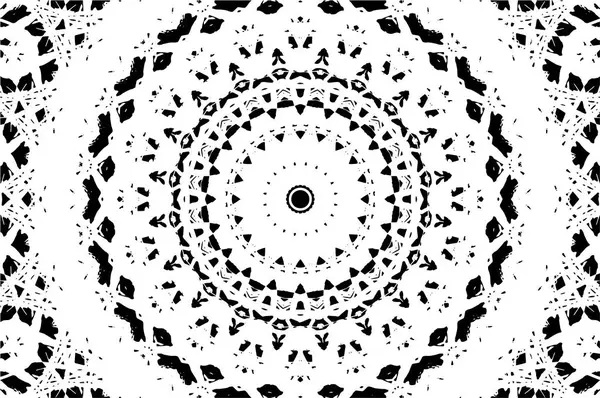 Černobílé Ornamentální Pozadí Mandala Vzor — Stockový vektor