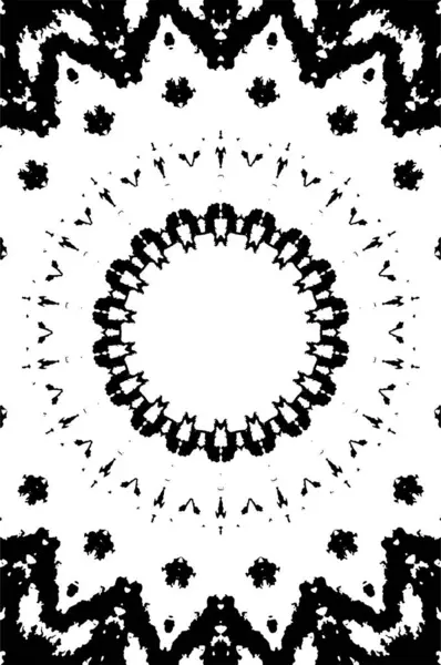 Siyah ve beyaz süslemeli arka plan. Mandala deseni.