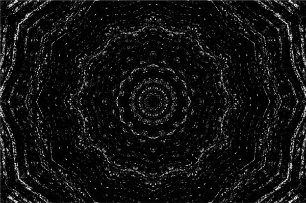 Kaleydoskopik desenli süslemeli siyah beyaz arkaplan