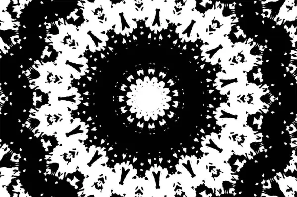 Kaleydoskopik süslemeli siyah beyaz arkaplan
