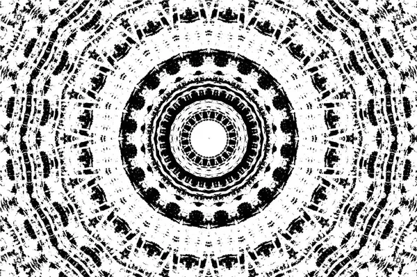 Siyah ve beyaz süslemeli arka plan. Mandala deseni.