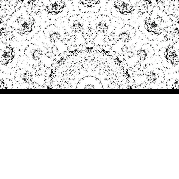 Black White Ornamental Background Kaleidoscopic Pattern — Stock Vector