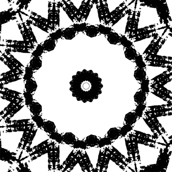 Kaleidoskopické Ornamentální Černobílé Pozadí — Stockový vektor