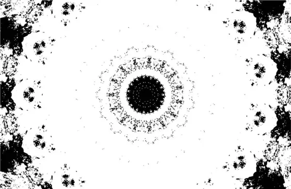 Kaleydoskopik süslemeli siyah beyaz arkaplan