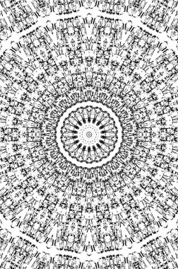 Soyut geometrik şekilli kusursuz siyah ve beyaz desenler